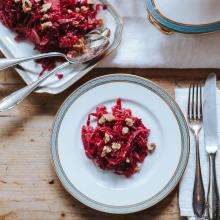 Fermented red cabbage with pears