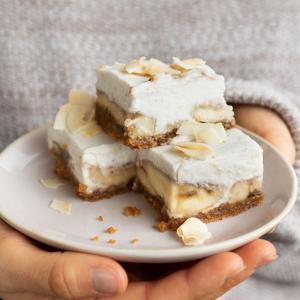 Banana & coconut squares